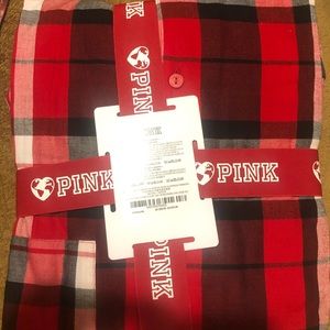 Flannel pajamas set, red plaid